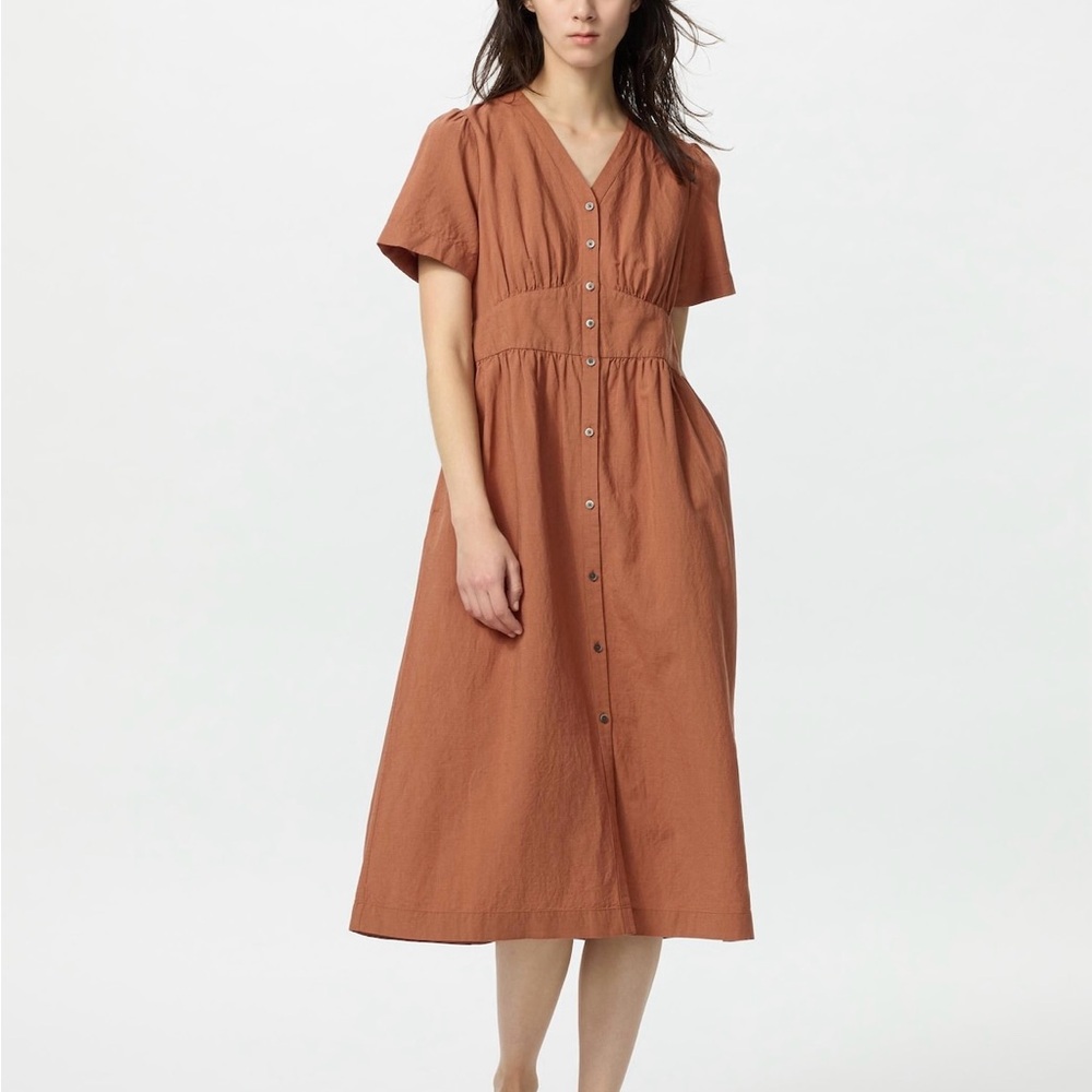 Uniqlo Linen Blend Dress